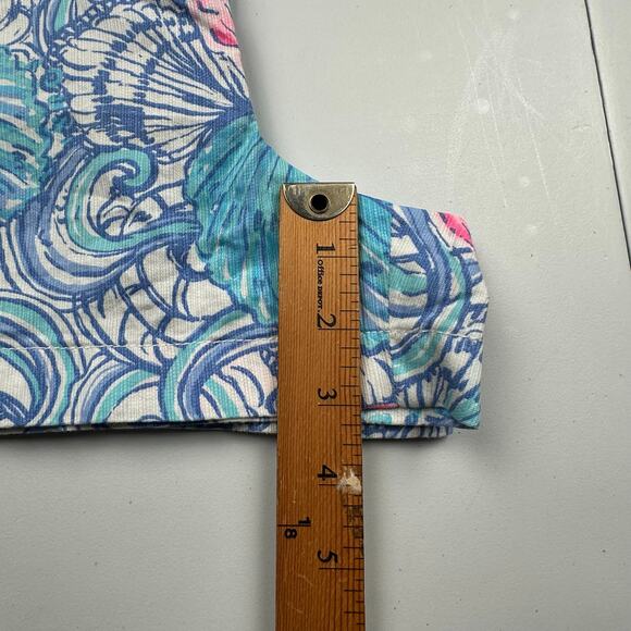 Lilly Pulitzer Walsh Shorts Womens 8 Blue Haven Seashells Pockets Beach Vacation - Picture 10 of 12